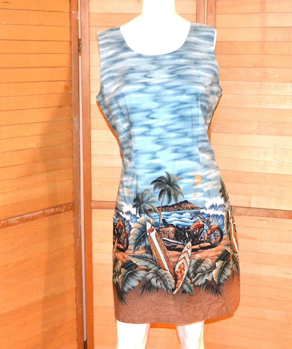 Vintage Dress Tropical Waves to Road Hawaii